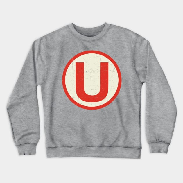 La U - Club Universitario de Deportes - Perú - vintage design Crewneck Sweatshirt by verde